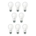 Bulbrite 9w Dimmable Frost A19 LED Light Bulbs Medium (E26) Base, 4000K Cool White Light, 800 Lumens, 8PK 862719